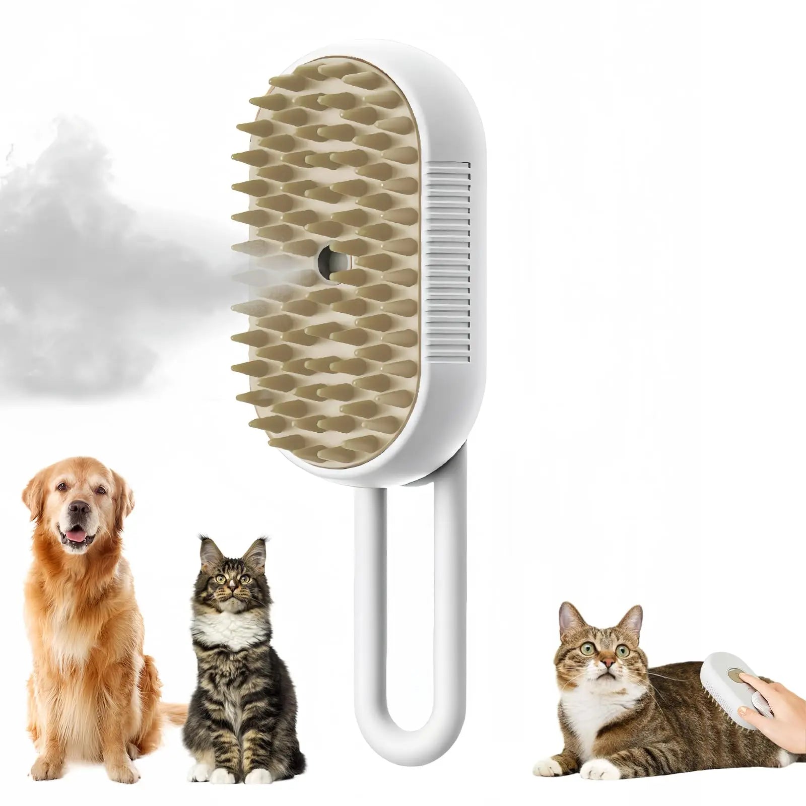 3 in 1 Pet Steam Brush for Cat Dog Grooming