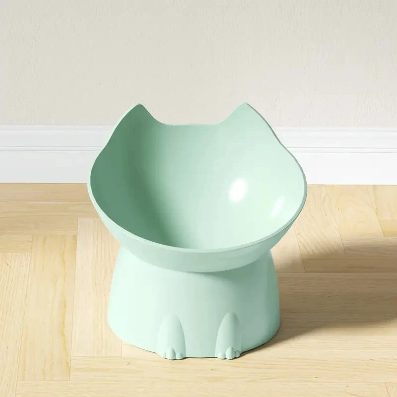 Elevated Cat Bowl Anti Tip Tilted Pet Feeding Dish