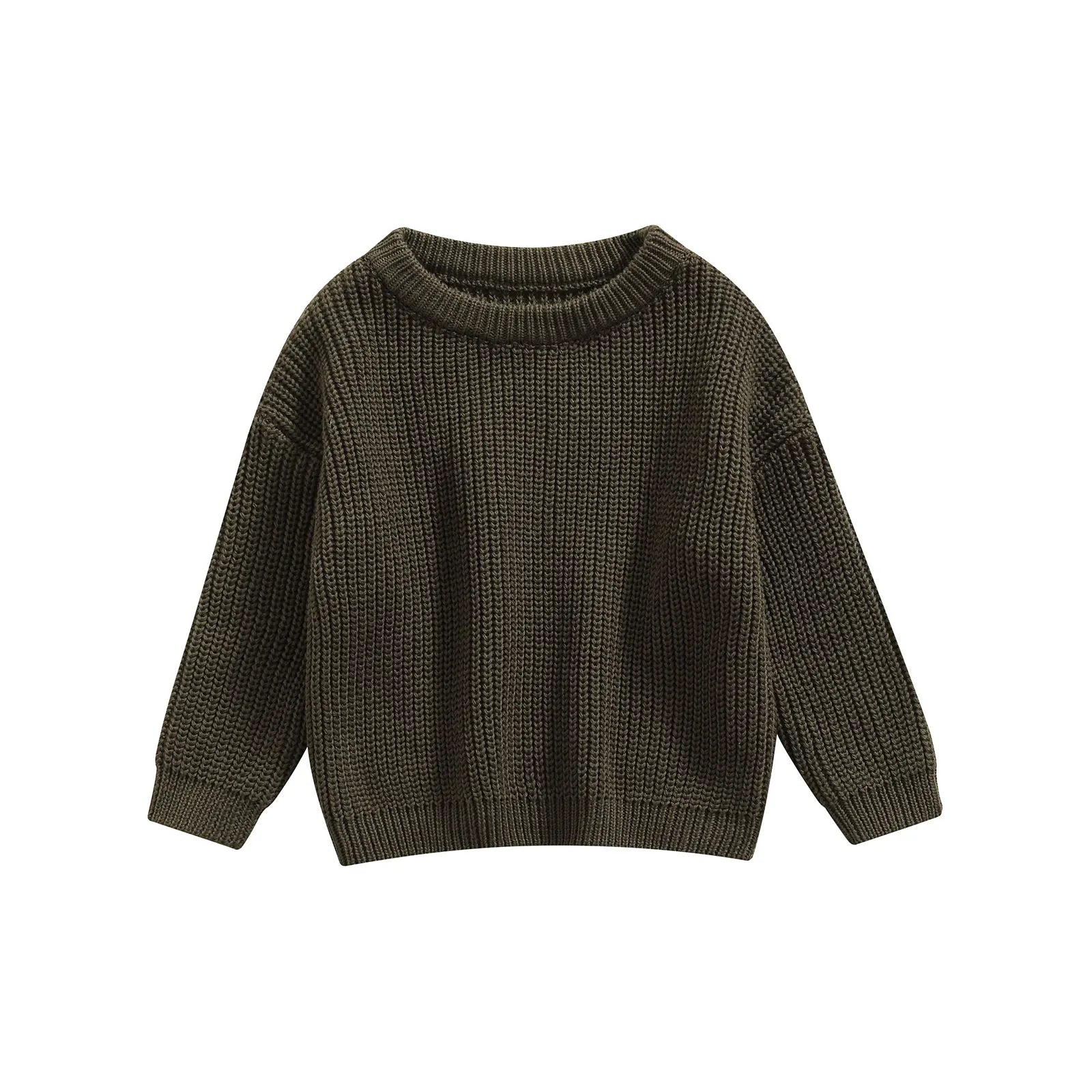 Baby Knit Sweater Long Sleeve Cotton Pullover for Newborns 0–9 Months