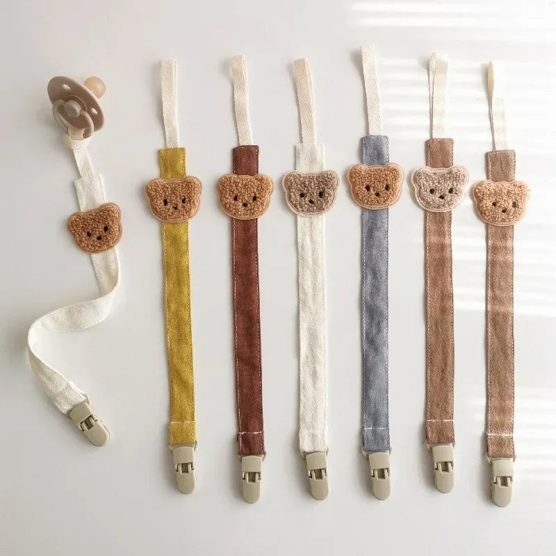 Bear Baby Pacifier Clip Chain Anti Drop Teether Strap