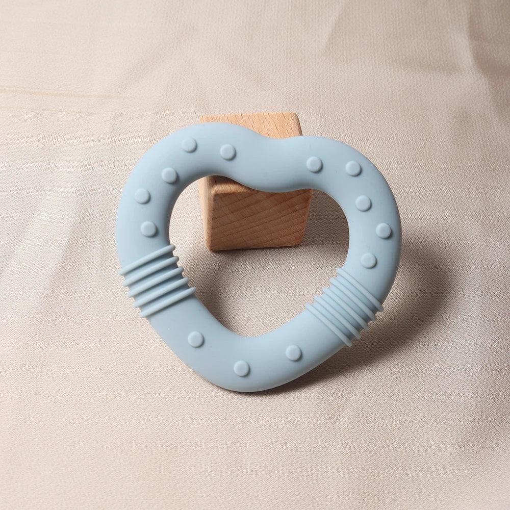 Food Grade Silicone Baby Teether Star Heart Teething Toy