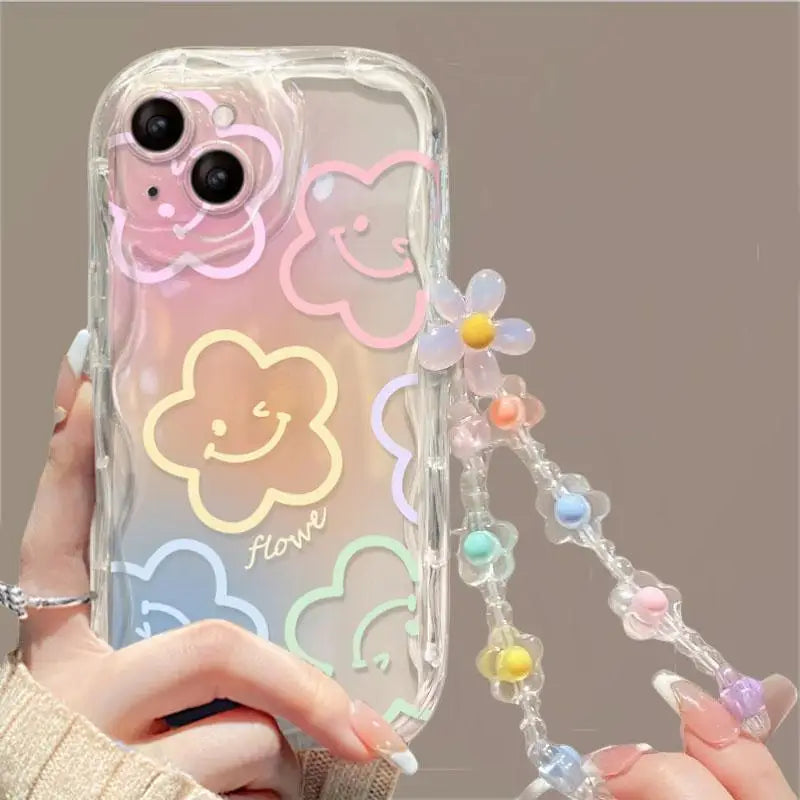 Flower Bracelet Wrist Strap iPhone Case