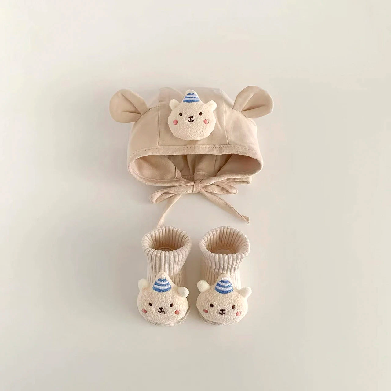 Baby Hat and Socks Set Cute Animal Knit Beanie