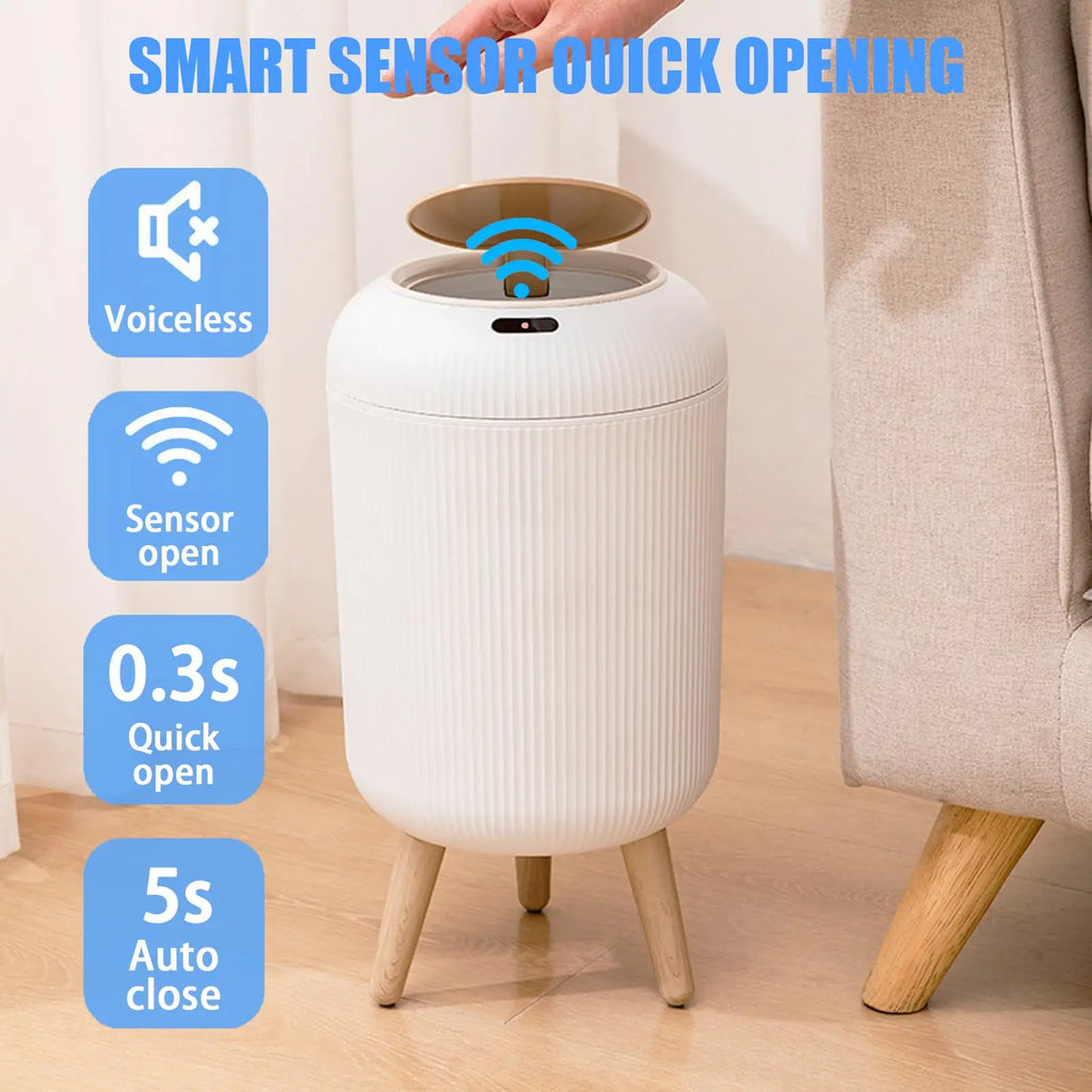 Automatic Sensor Trash Can with Lid Smart Motion Bathroom Kitchen Bin