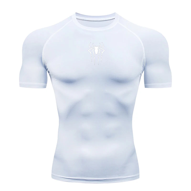Men Compression Short Sleeve Quick Dry Gym Running Fitness T Shirt