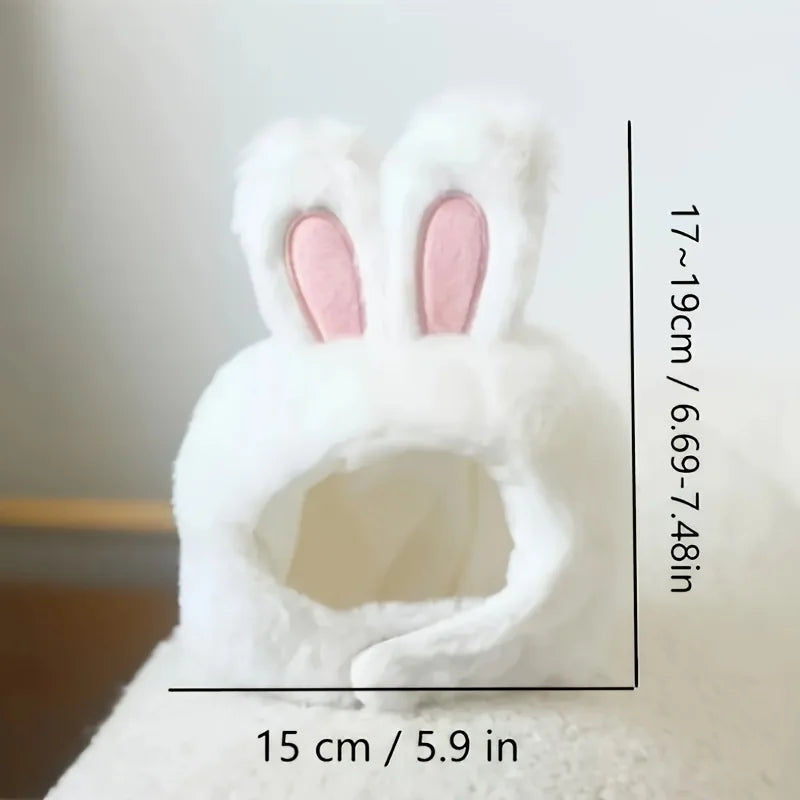 Bunny Ears Cat Hat Knit Pet Costume for Cats & Small Dogs