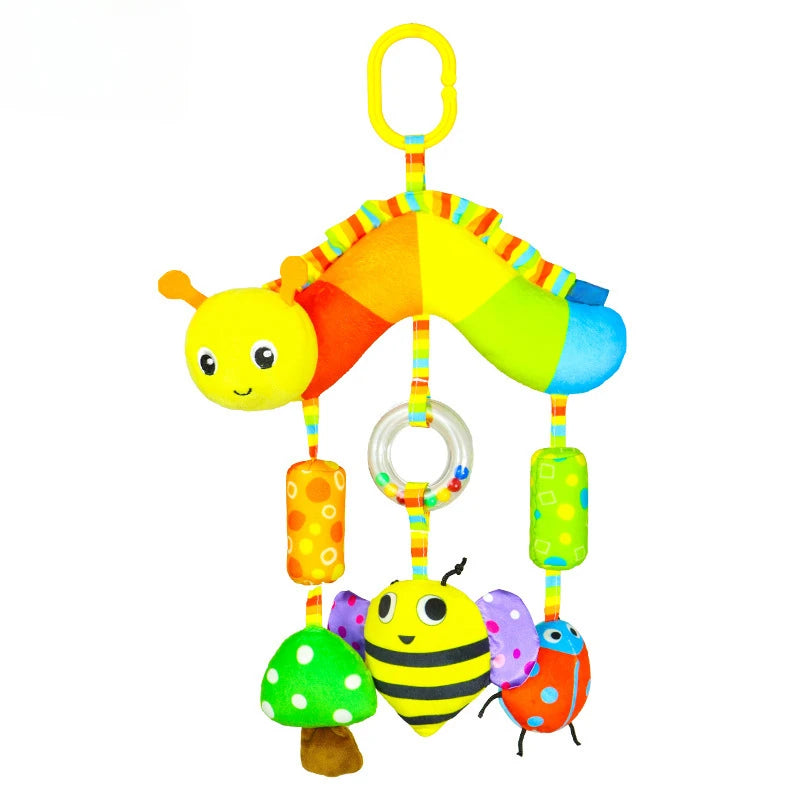 Rainbow Plush Baby Stroller Toy for 0 to 12 Months