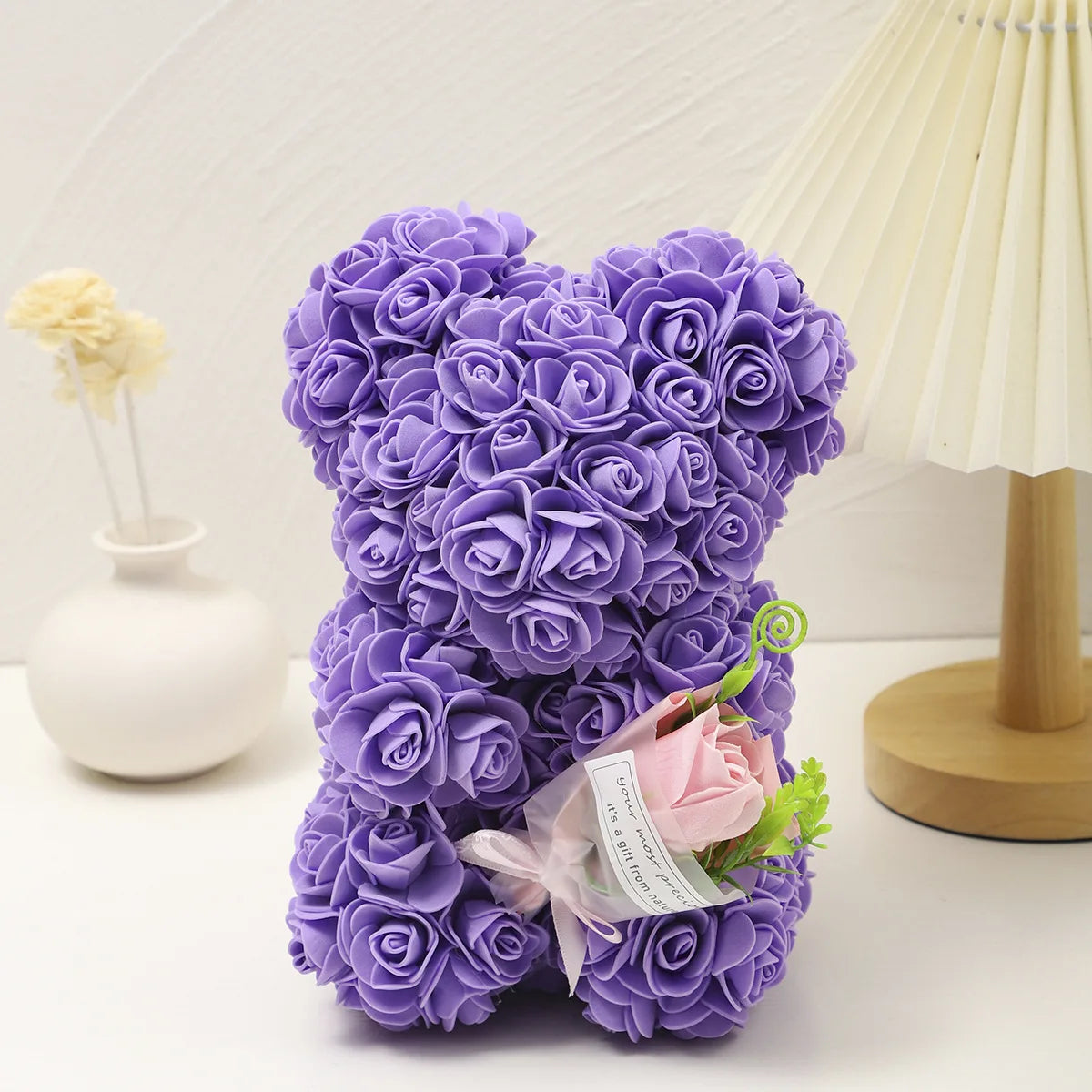 Teddy Bear Foam Rose Bouquet for Mother’s Day Gift