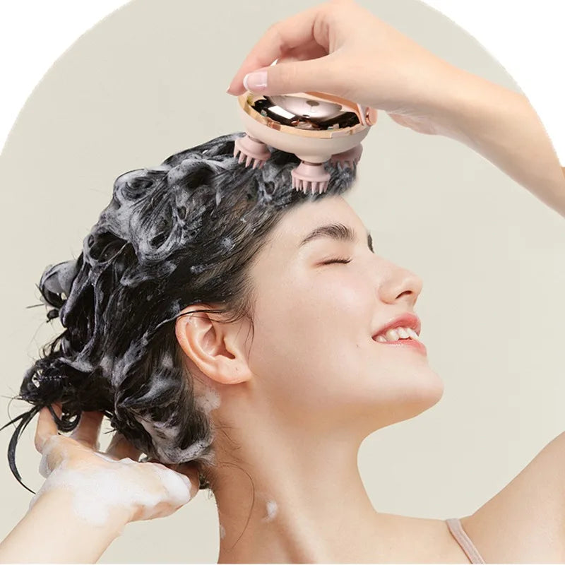 Rechargeable Scalp Massager Waterproof Head and Body Stress Relief