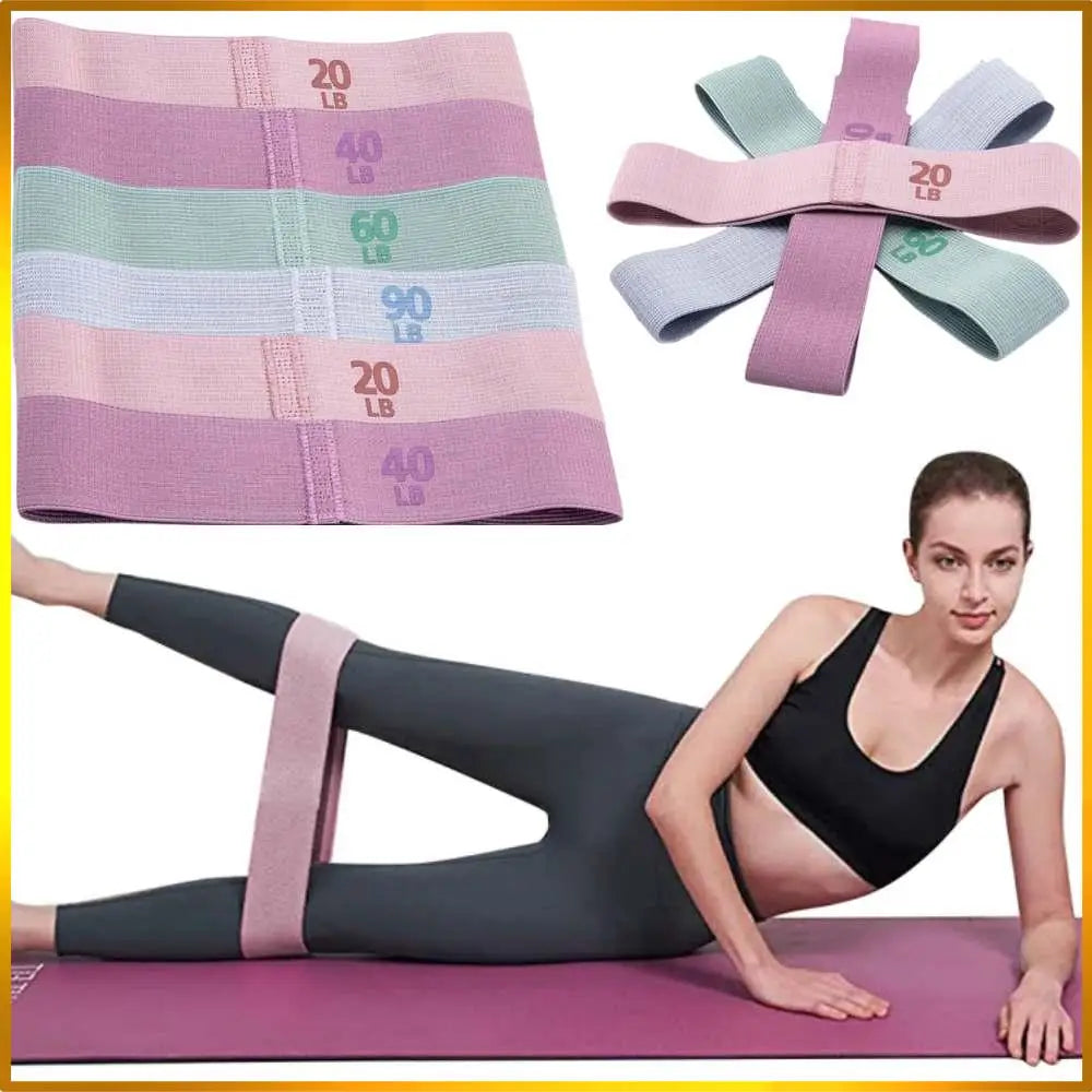 Fabric Resistance Bands Set Yoga Pilates Hip Circle Workout Loop Bands Gym Training
