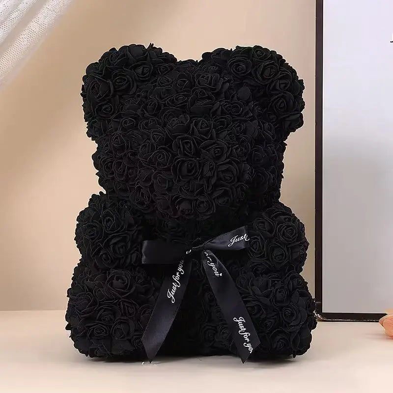 Rose Flower Teddy Bear Gift with Box for Women