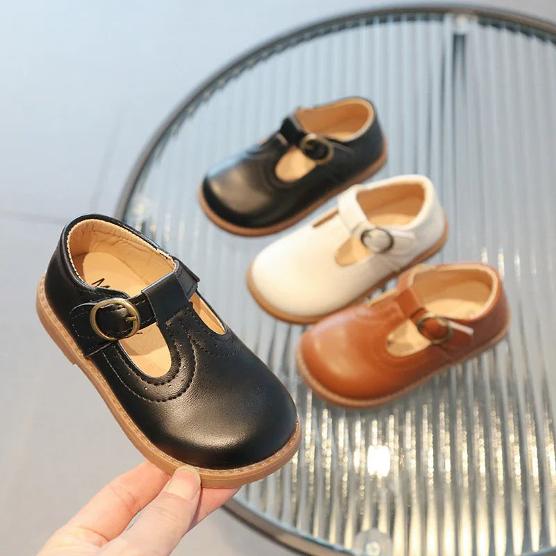 Girls T Strap Oxford Shoes Soft PU Leather Princess School Shoes