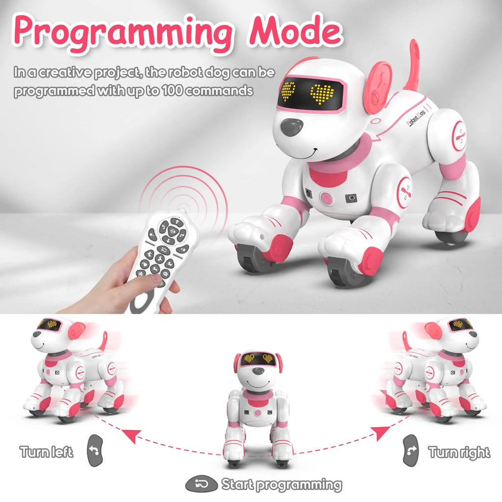 Remote Control Robot Dog Toy Programmable Singing Dancing Interactive Puppy