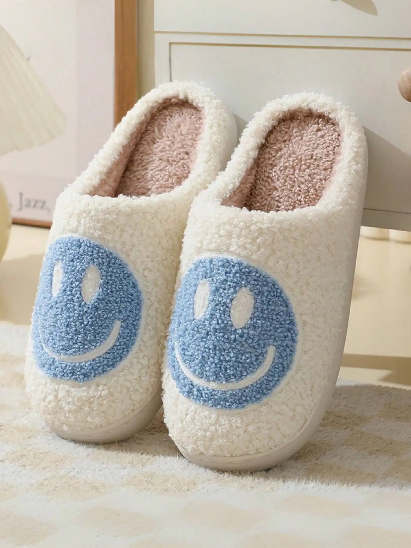 Cute Cartoon Plush Slippers Winter Warm Soft Indoor Home Shoes Non-Slip Thick Sole Cozy House Slippers for Women & Kids