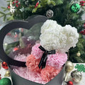 Rose Flower Teddy Bear Gift with Box for Women