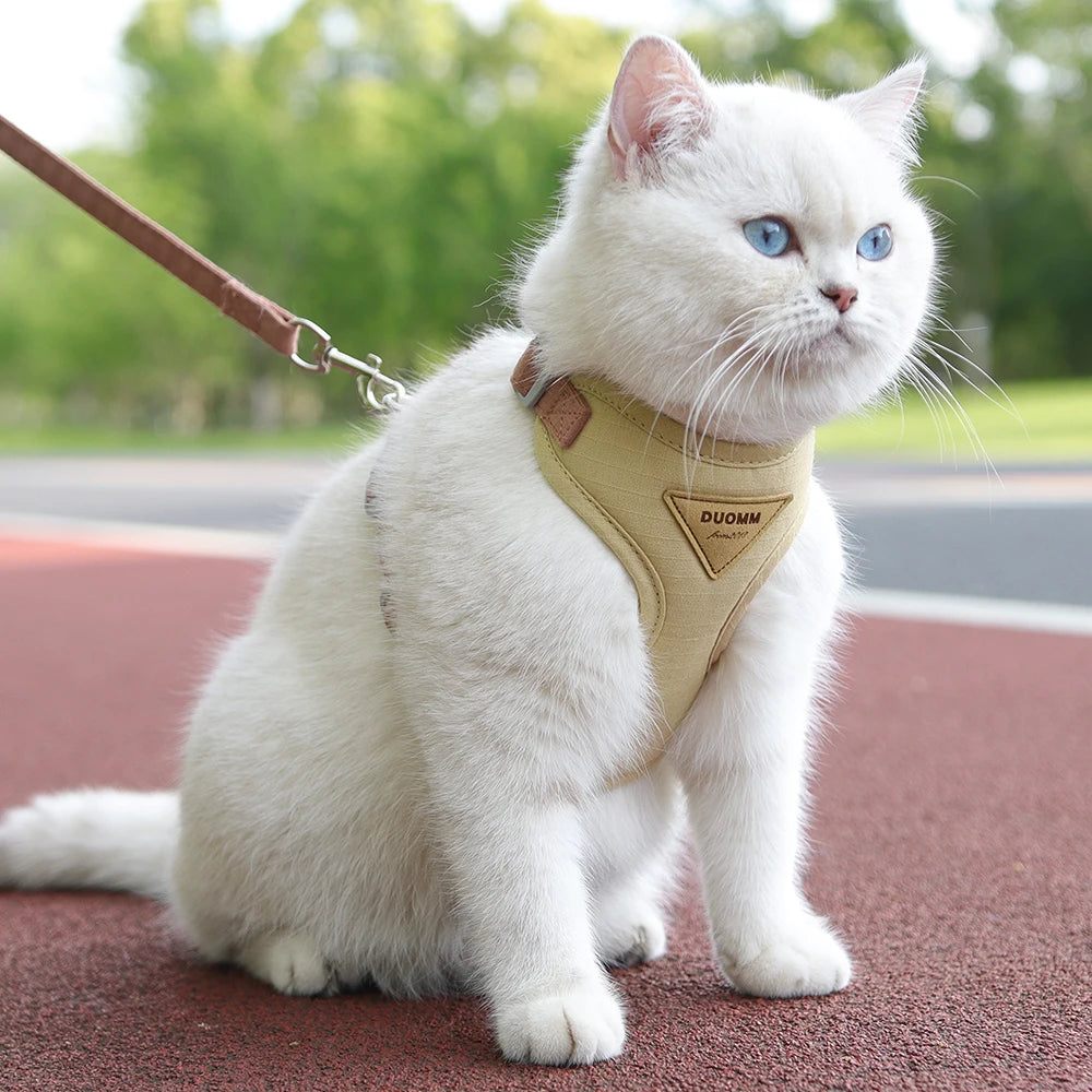 Breathable Pet Harness and Leash Set for Cats and Small Dogs Outdoor Walking