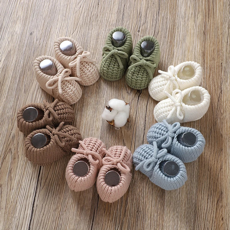 Knitted Baby Booties for Newborn Boys Girls 0 18M