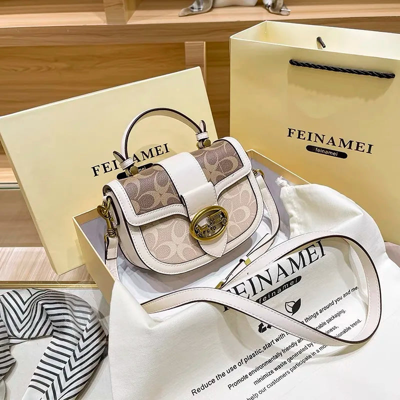Women Minimalist Contrast Crossbody Box Bag