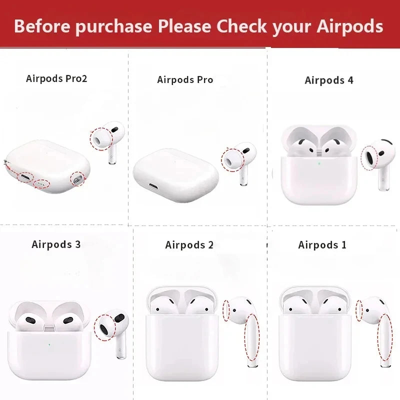 AirPods 4/3/Pro Case Shockproof Protective Cover with Lock Buckle & Keychain Silicone Sleeve