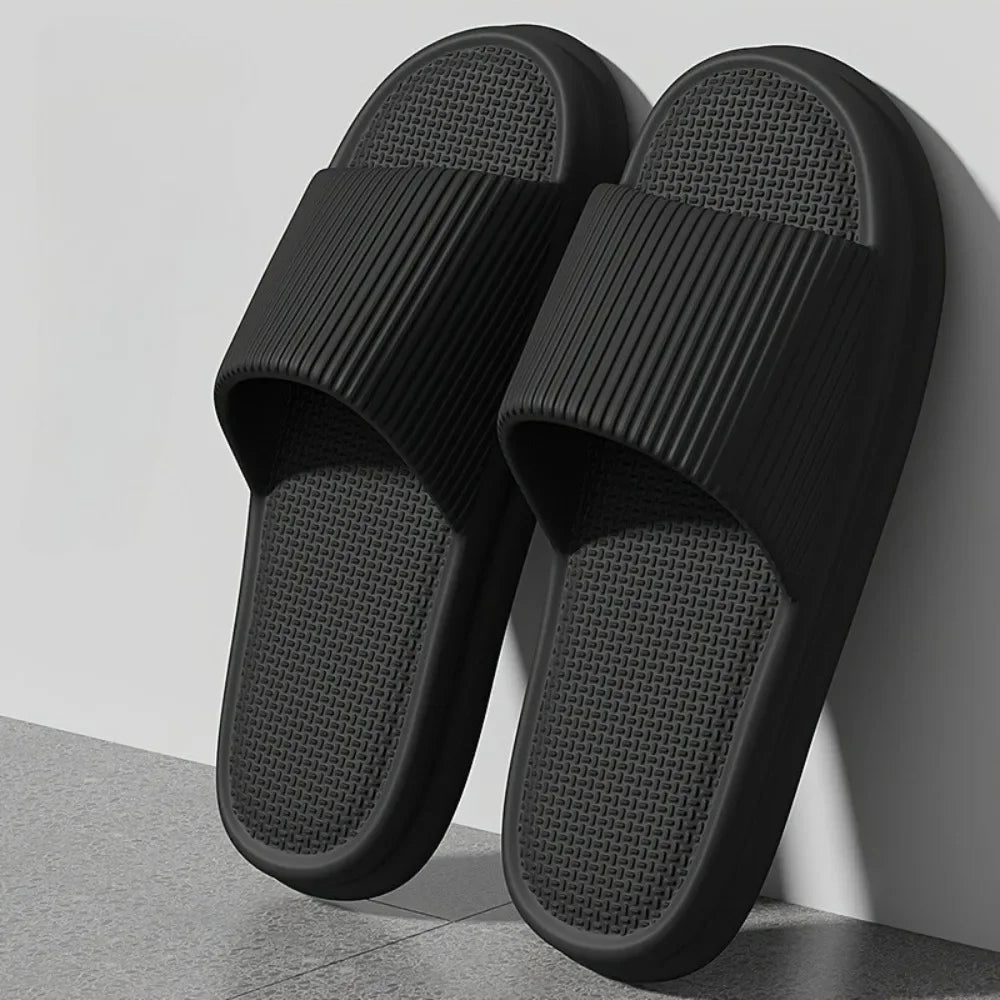 Minimalist EVA Slippers Anti Slip Soft Thick Sole Bathroom Slides for Men Women