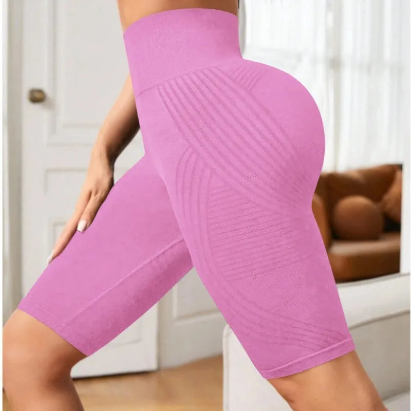 Women’s High Waist Seamless Yoga Shorts Hip Lift Workout Running Shorts