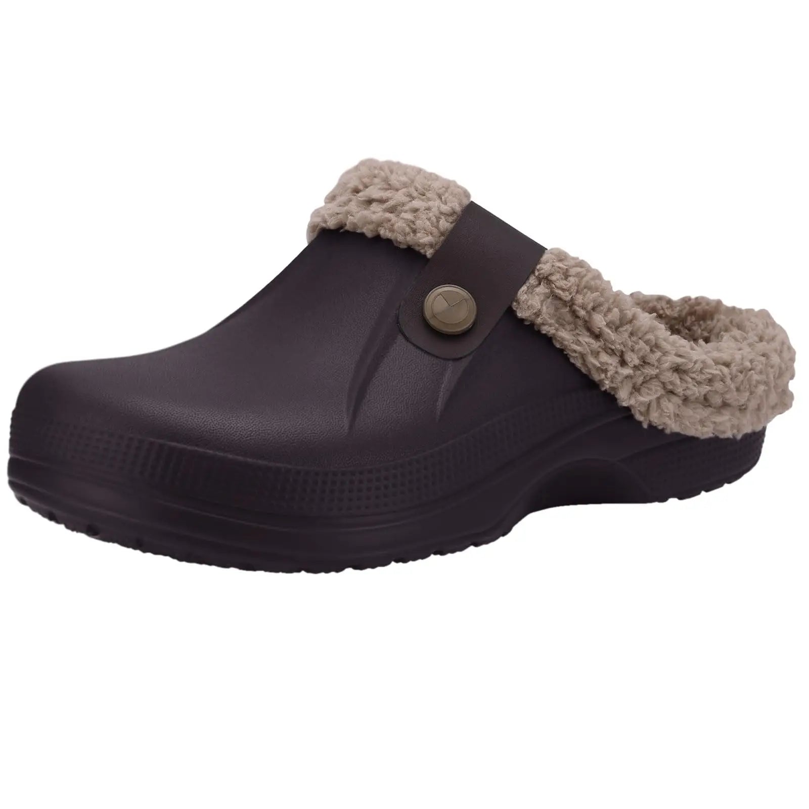 Fleece Lined Clogs Waterproof Winter Slippers Unisex EVA Anti-Slip Cozy Indoor Outdoor Shoes