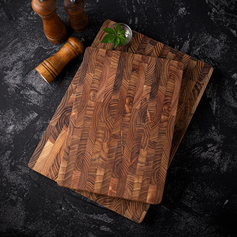 Teak Wood Cutting Board Large Thick Kitchen Chopping Board Christmas Halloween Use