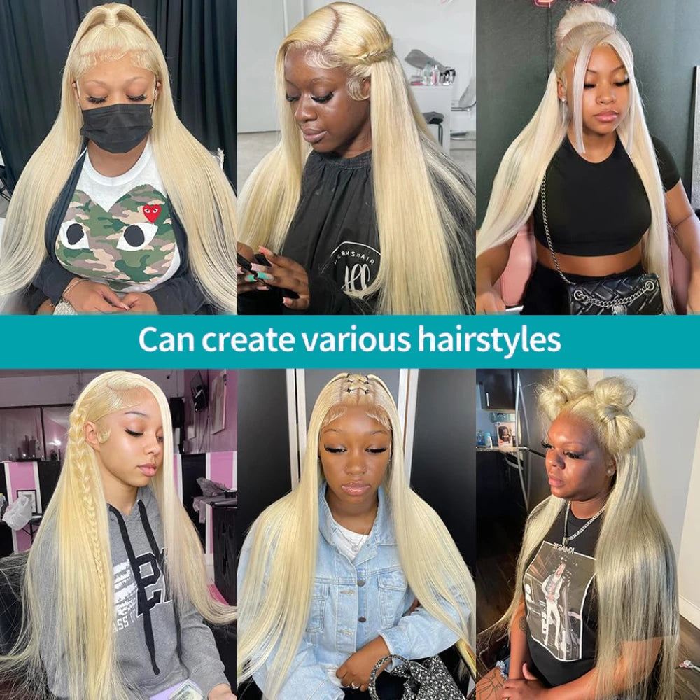 613 Blonde Wig – Straight HD Lace Front Human Hair Wig for Women