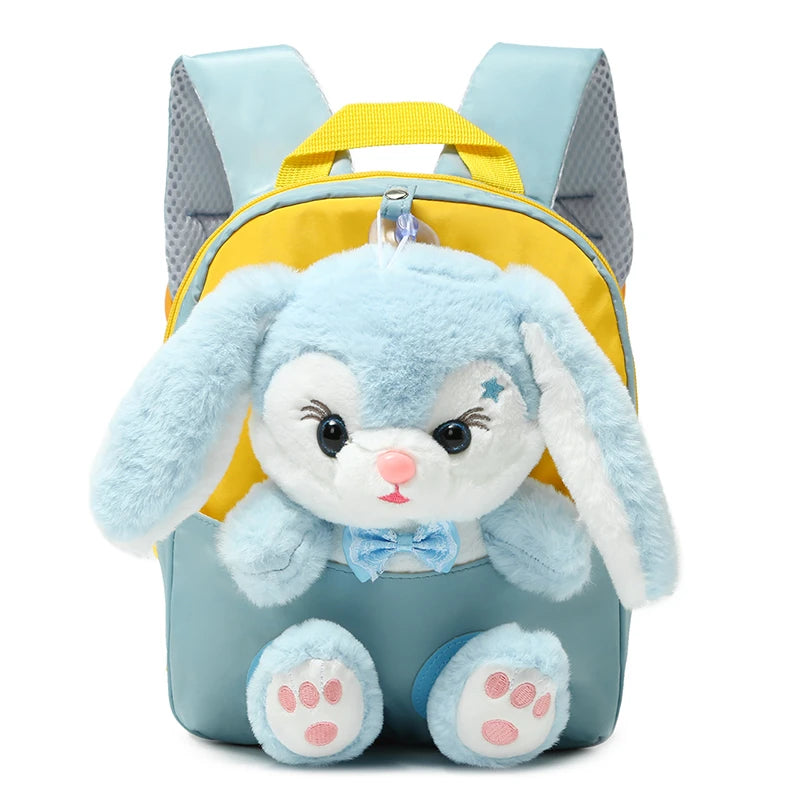 Kids 3D Plush Rabbit Backpack Cute Cartoon Preschool School Bag
