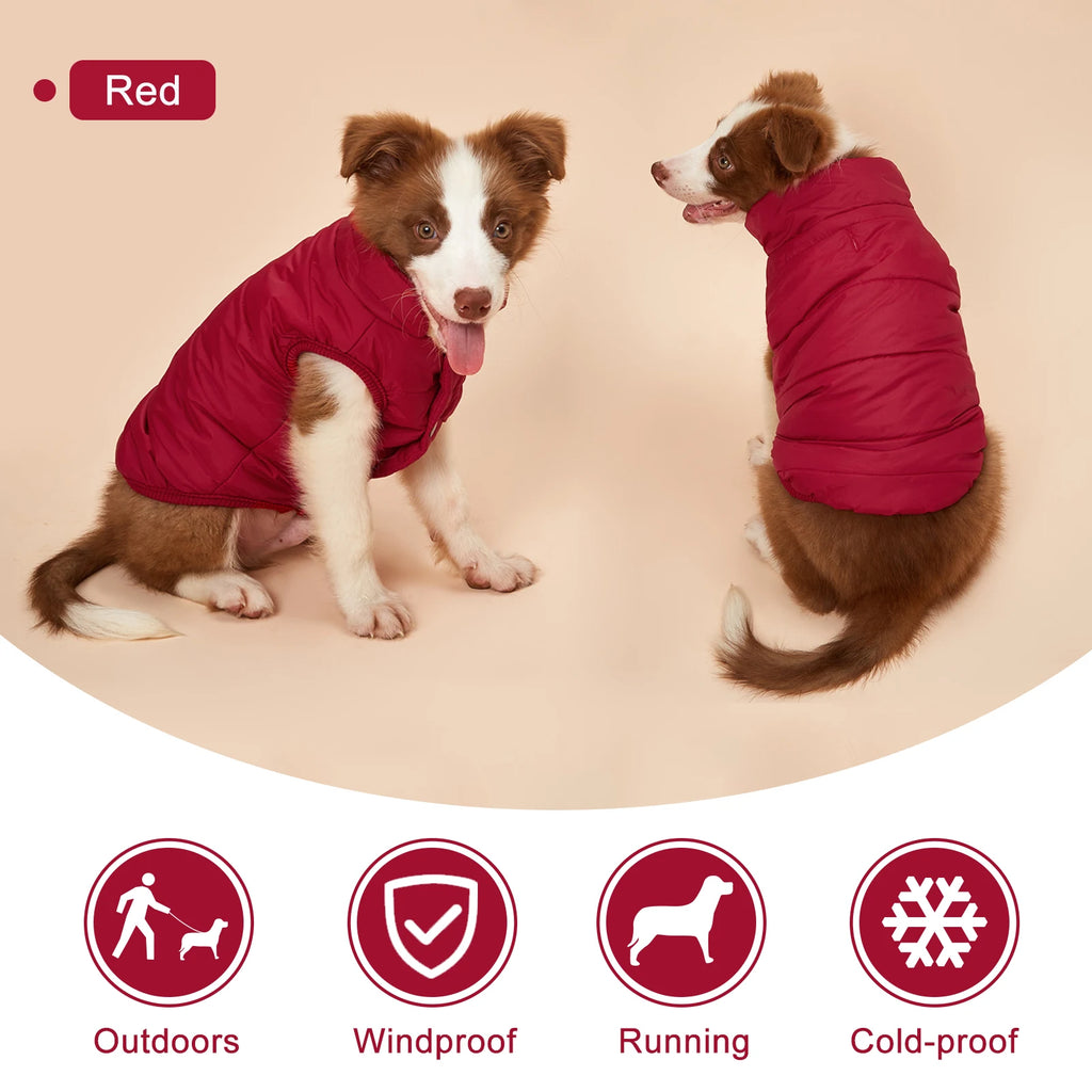 Winter Dog Coat Warm Christmas Pet Clothes for Small Large Dogs