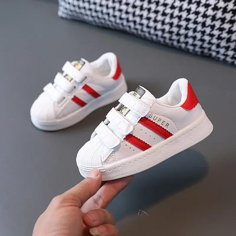 Kids White Sneakers Breathable Casual Shoes