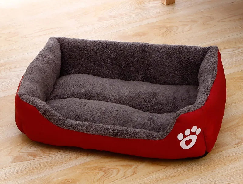 Warm Square Dog Bed for Small Medium Large Dogs and Cats