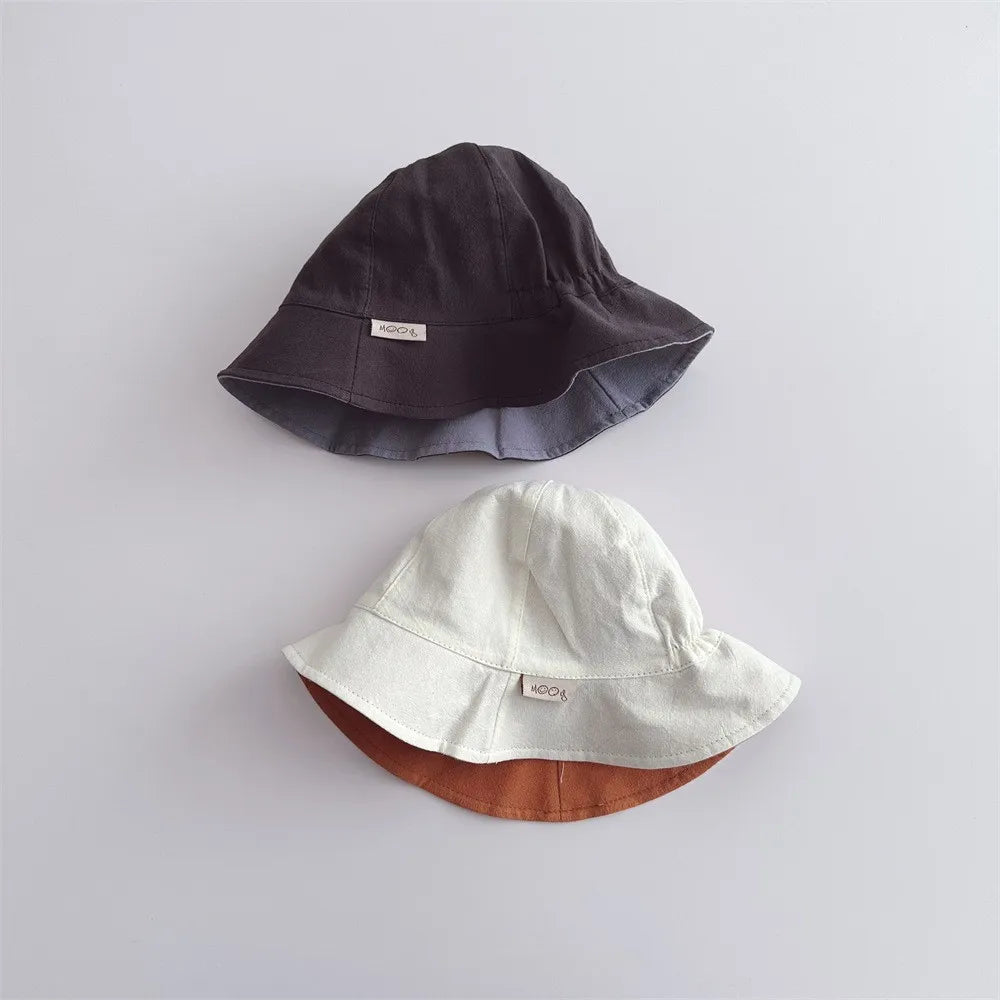 Kids Striped Fisherman Hat Casual Cotton Sun Hat for Boys & Girls
