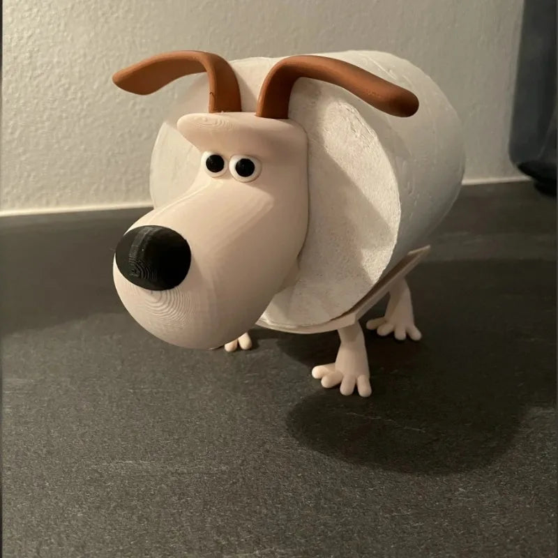 Puppy Toilet Paper Holder Cute Bathroom Storage Decor