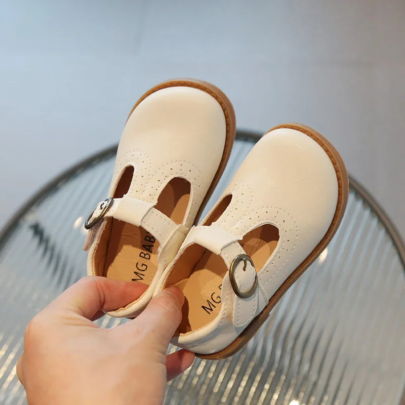 Girls T Strap Oxford Shoes Soft PU Leather Princess School Shoes