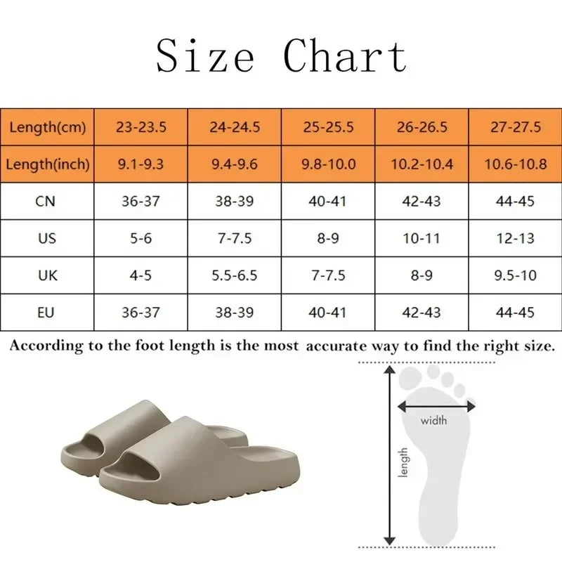 Cloud Slippers Thick Sole EVA Slides – Soft Cushion Non-Slip Indoor Outdoor Sandals