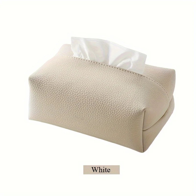 Leather Tissue Box Square Modern Cover for Bathroom Home Decor