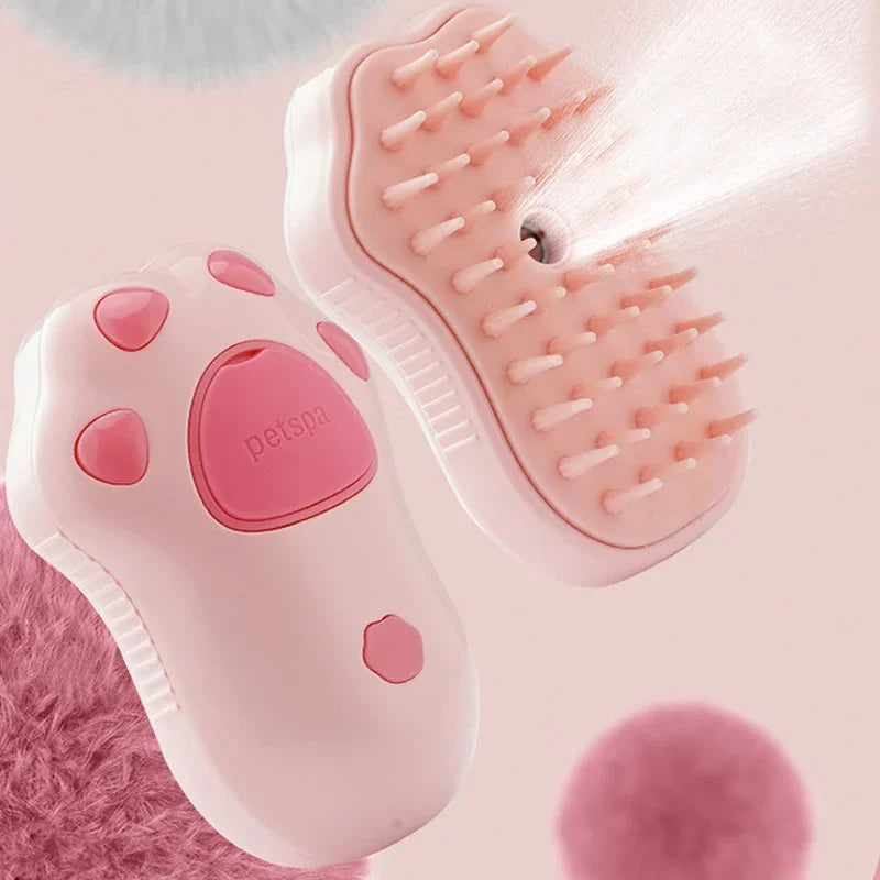 3 in 1 Pet Steam Brush for Cat Dog Grooming