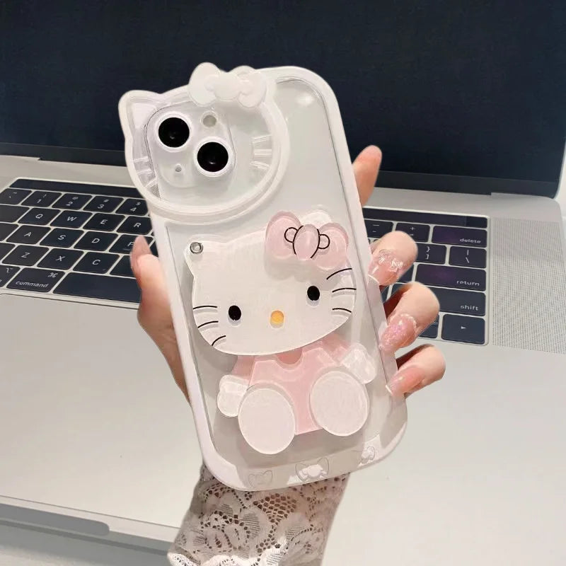 Hello Kitty Cute Cosmetic Mirror iPhone Case