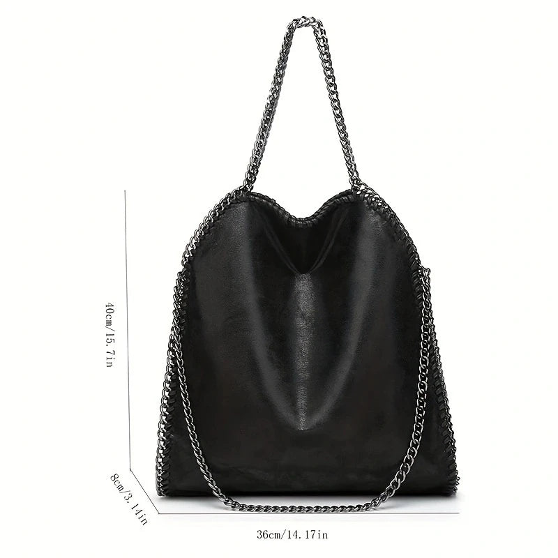 Women Chain Shoulder Bag Large Capacity Crossbody Handbag Casual Tote