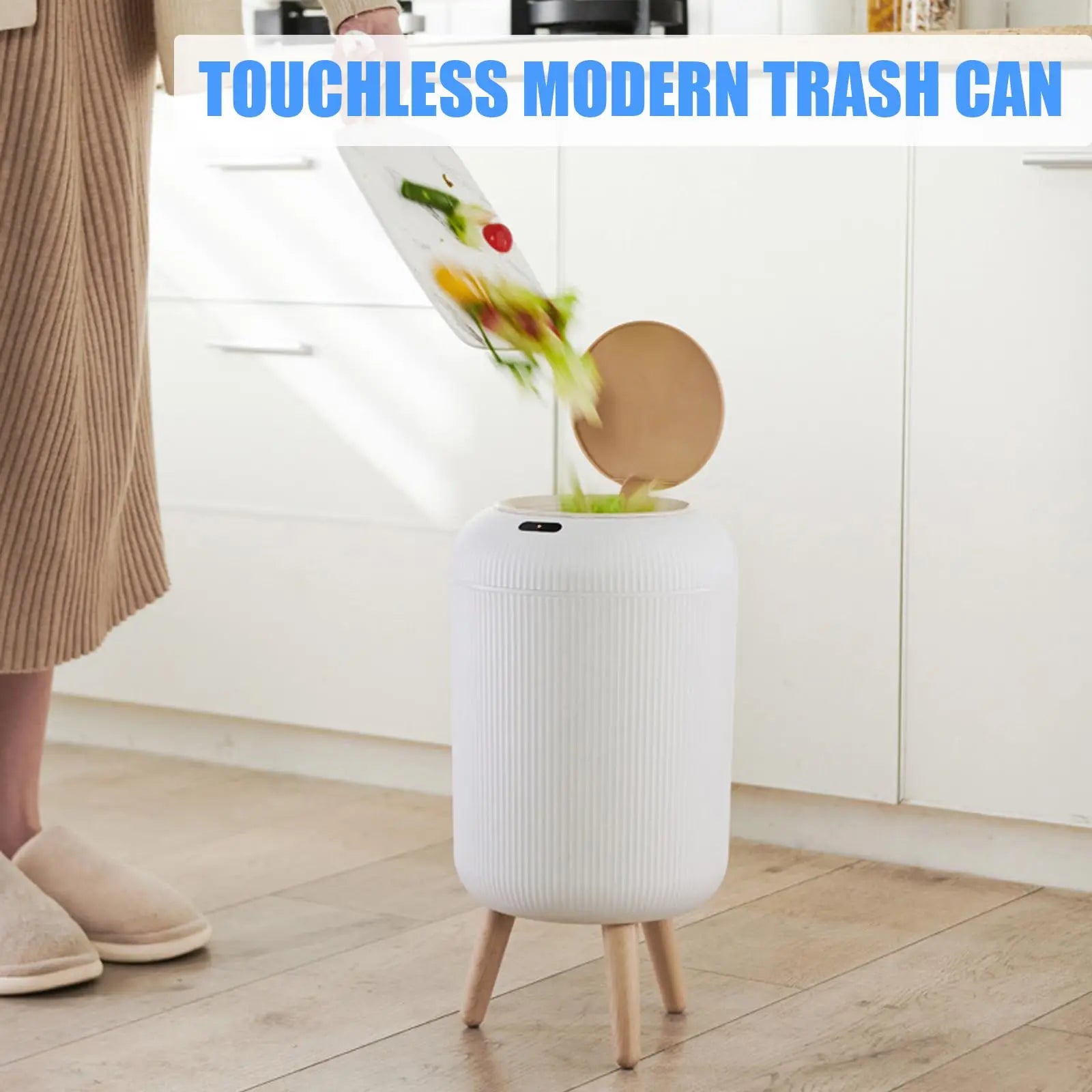 Automatic Sensor Trash Can with Lid Smart Motion Bathroom Kitchen Bin