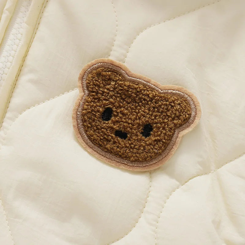 Winter Baby Bear Romper Warm Fleece Jumpsuit