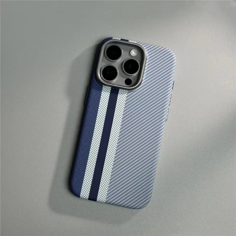 Geometric Carbon Fiber 3D Magnetic Hard iPhone Case