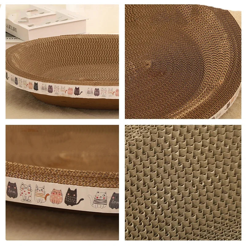 Corrugated Cat Scratcher Bed with Catnip