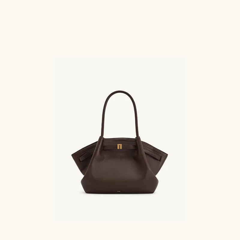 Dumpling Shoulder Bag Large Capacity Women Tote Handbag Minimalist Style