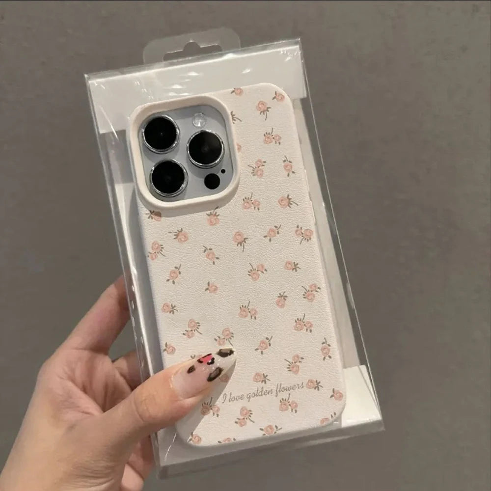 INS Leather Shockproof Soft Silicone iPhone Case