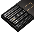 5 Pairs Japanese Non Slip Chopsticks Reusable Sushi Chopsticks Set for Home Restaurant and Hotel