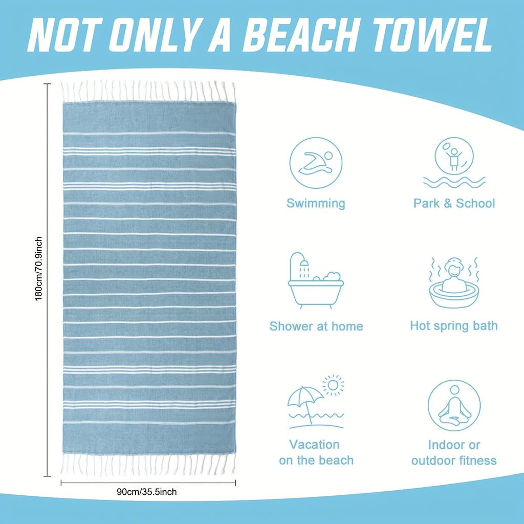 Turkish Beach Towel Quick Dry Soft Absorbent Sauna Gym Bath Towel