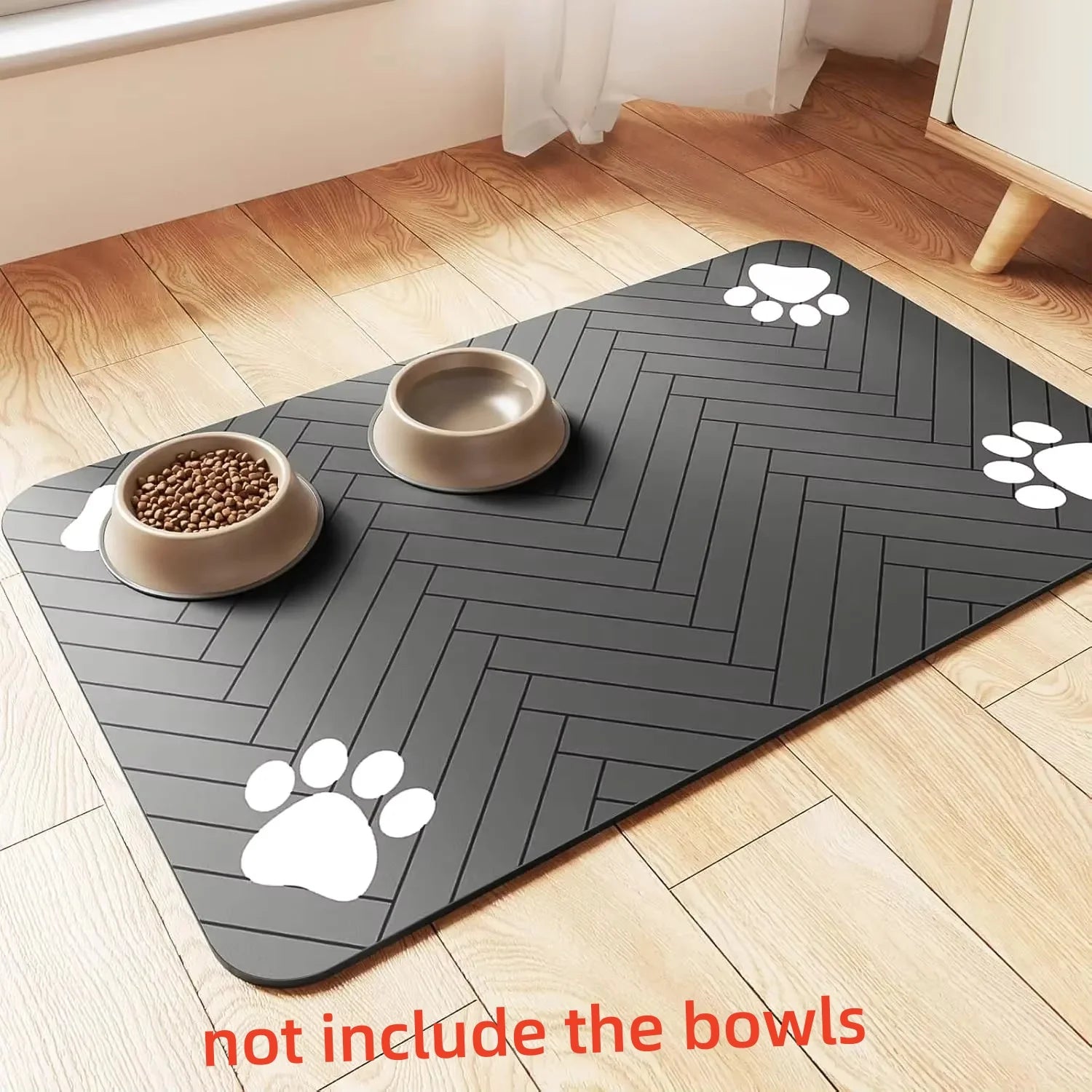 Absorbent Pet Feeding Mat – Waterproof Bowl Placemat for Dogs and Cats