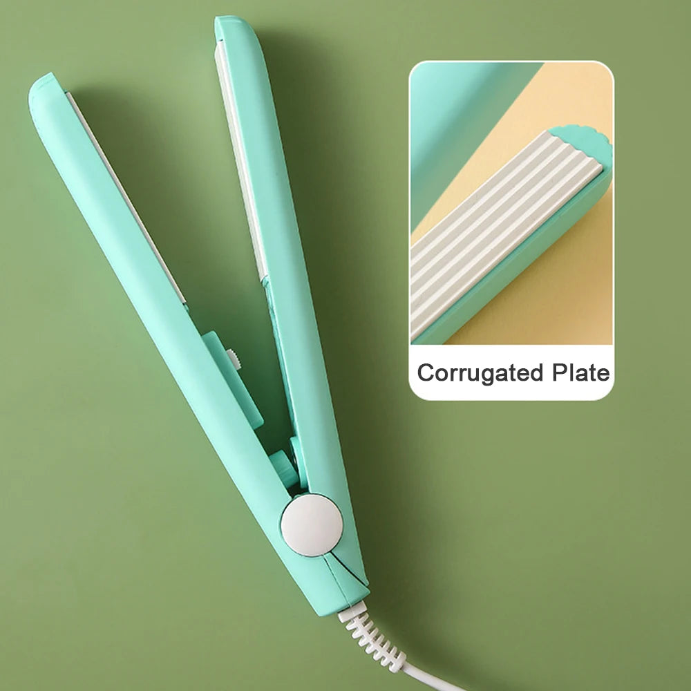 Mini Hair Curler Fluffy Flat Iron Crimper Corrugated Plate Electric Styling Tool 2026